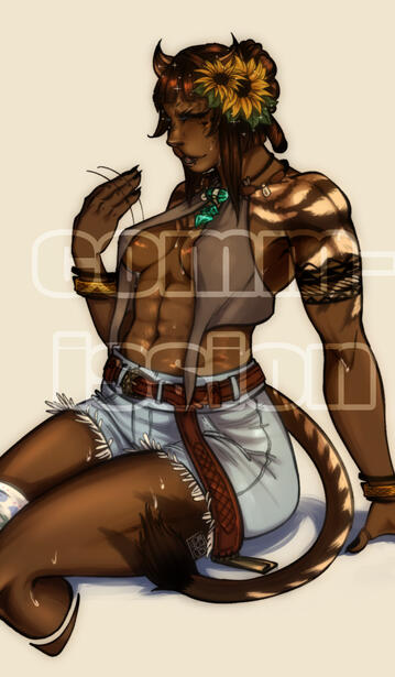 Colored Half-body